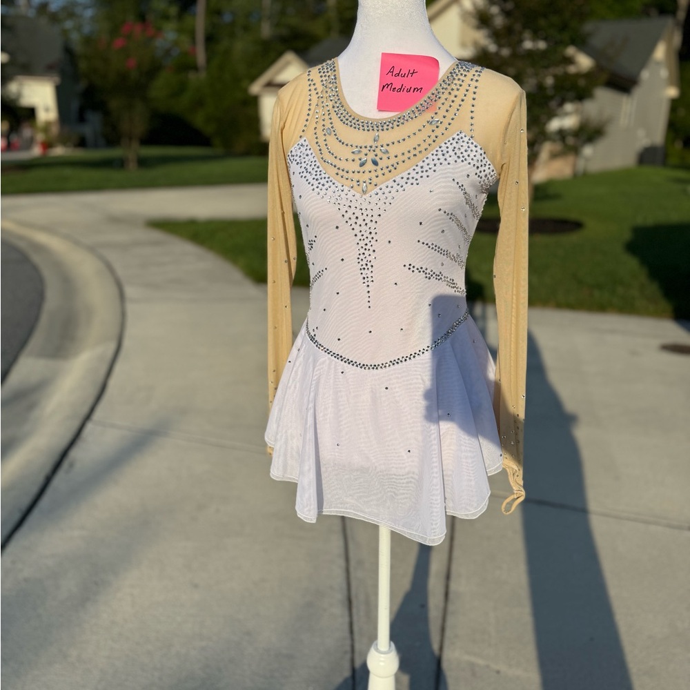 Elegant White Dance or skate dress